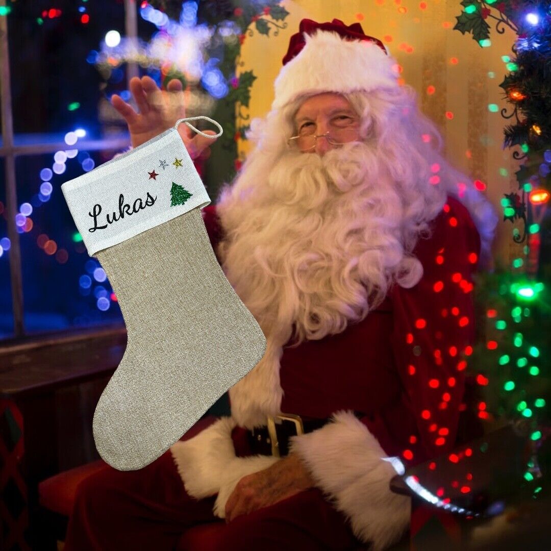 Nikolausstiefel mit Namen Weihnachtssäckchen Dekoration personalisiert