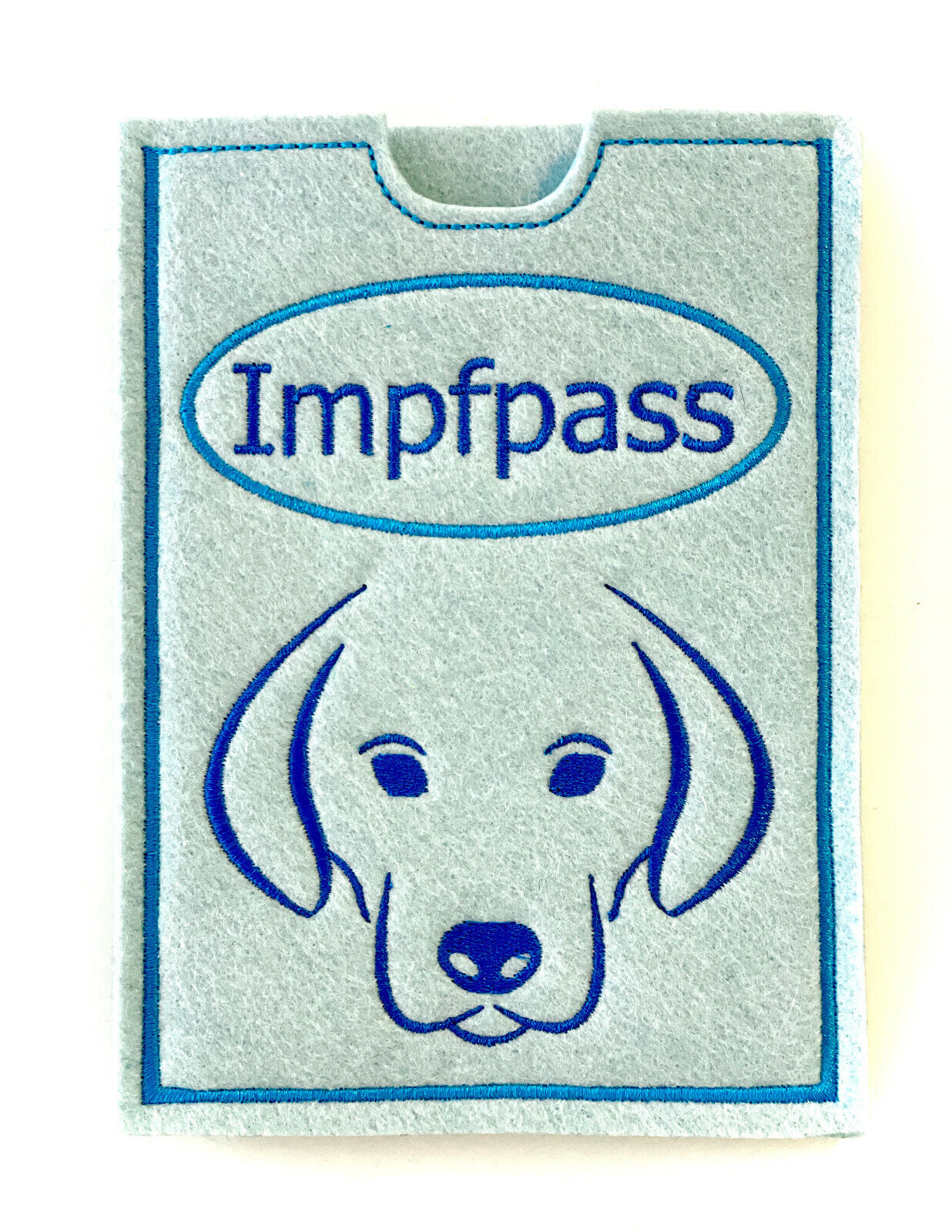 Dokumentenhülle personalisiert Hunde Filz individuell bestickt Impfpass Hülle