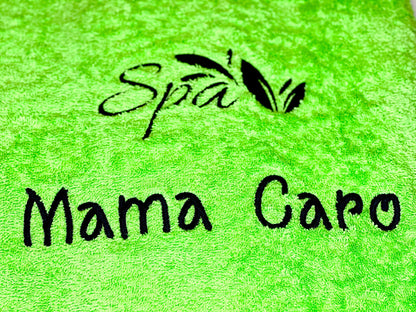 Spa Handtuch mit Name, Handtuch, Sauna, Wellness, Duschtuch, Geschenk