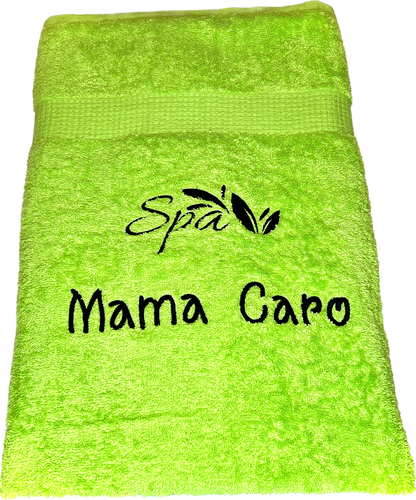 Spa Handtuch mit Name, Handtuch, Sauna, Wellness, Duschtuch, Geschenk