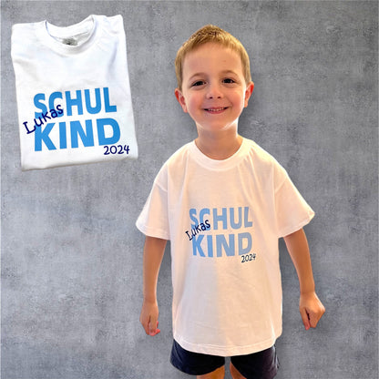 Schulkind T-Shirt mit Name und Jahreszahl