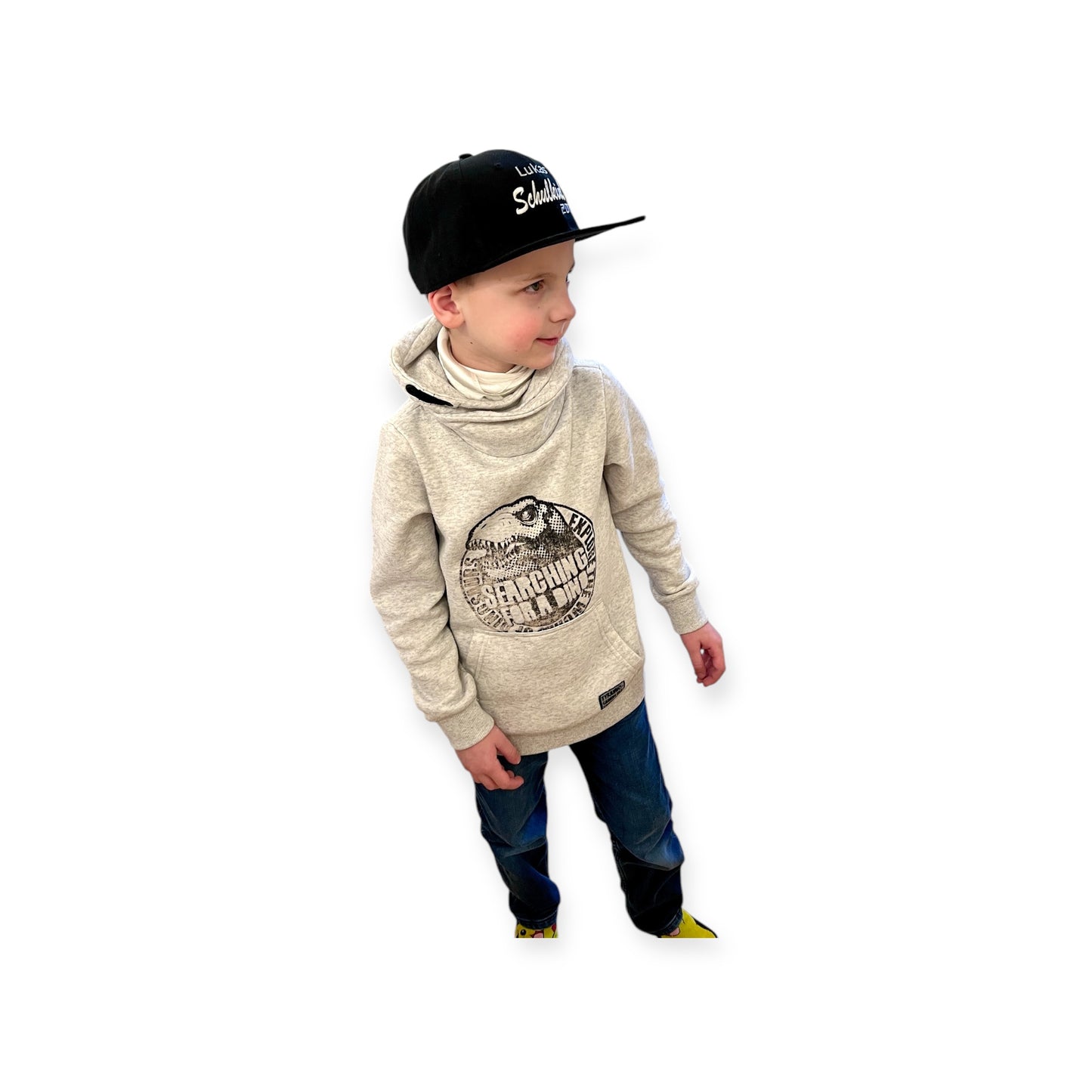 Schulkind Snapback Cap mit Name und Schuljahr, Schwarz mit Stickerei, Verstellbare Größe, Einschulungsgeschenk