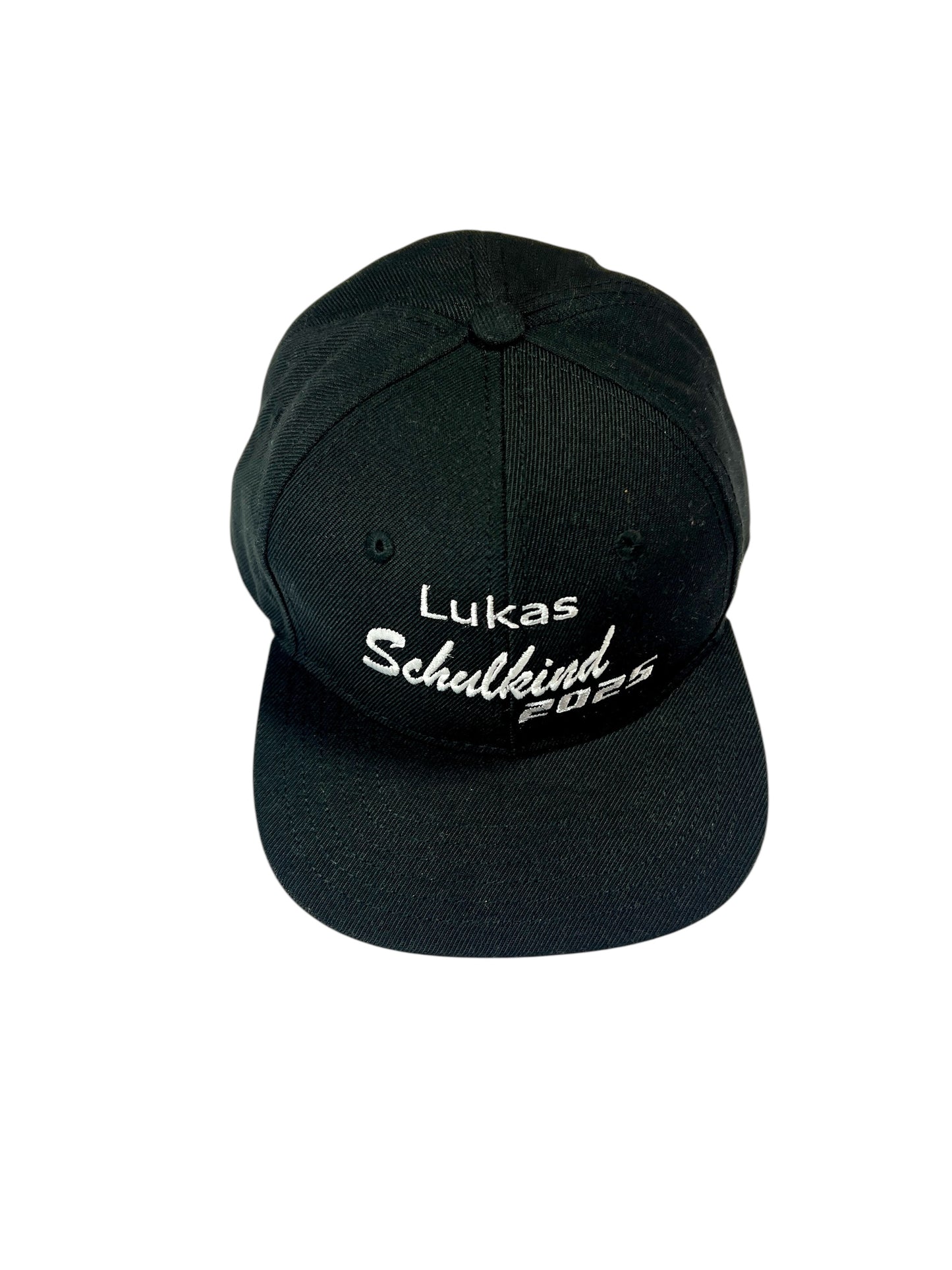 Schulkind Snapback Cap mit Name und Schuljahr, Schwarz mit Stickerei, Verstellbare Größe, Einschulungsgeschenk