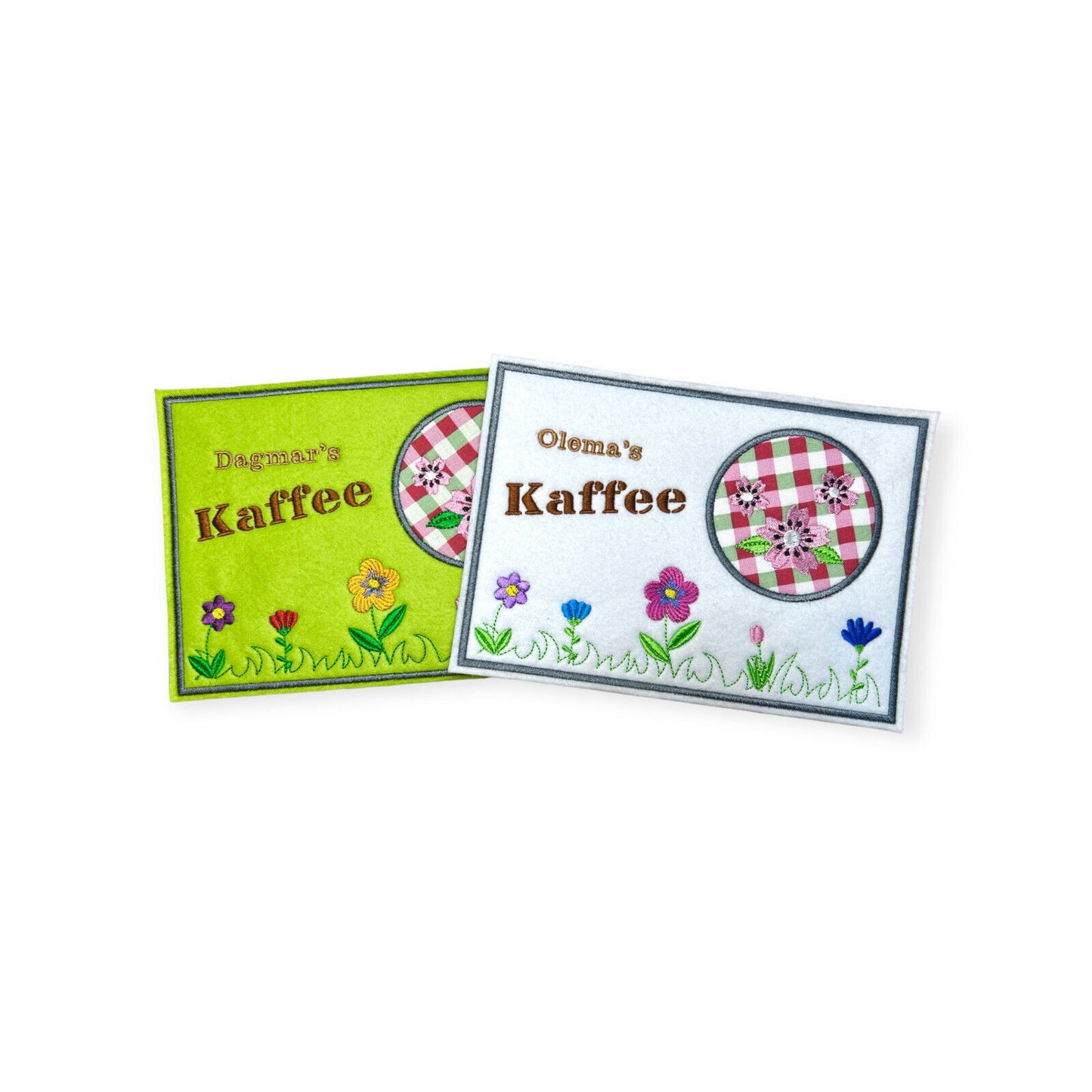 Tassenuntersetzer "Blumen" für Kaffee kleines Geschenk zur Kaffeeeinladung Mug rug Blumen